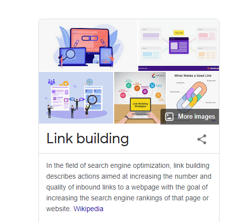 Link building google search res