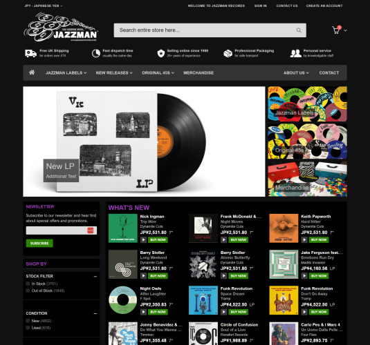 Jazzman Records Web Design & Development Project